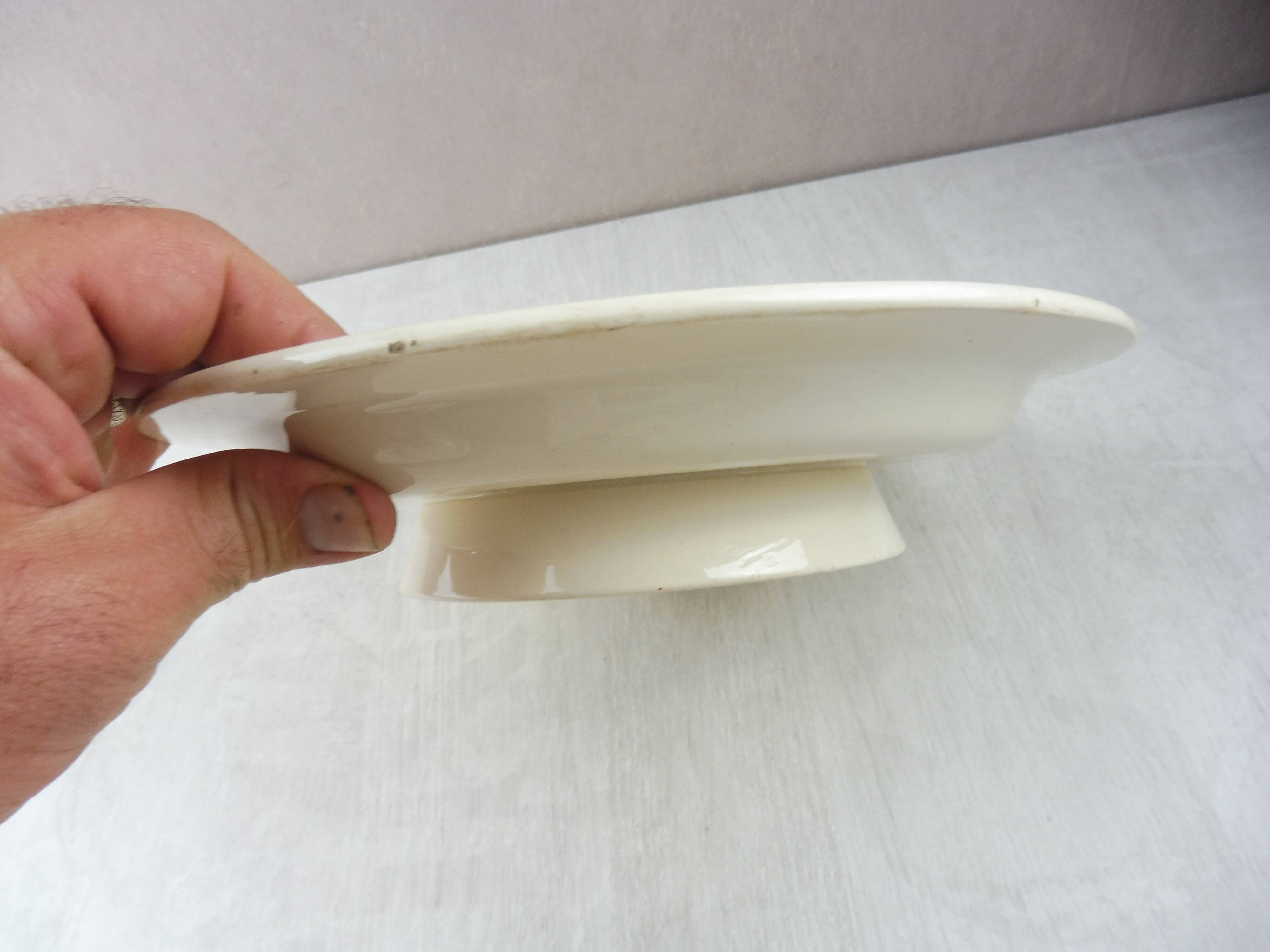 Former raised dish, décor Selestat, Schlettstadt, from Sarreguemines