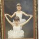 Painting on canvas, airbrush? young dancer in tutu, to be identified