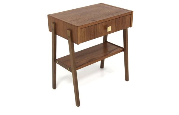 Table de chevet scandinave en teck, Suède, 1960