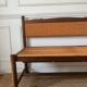 Banc provençal bois et paille rustique