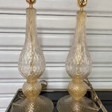 Paire de pieds de lampes Alberto Dona - Murano - Années 70