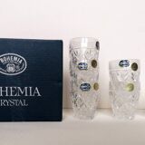 6 bohemian crystal liquor glasses
