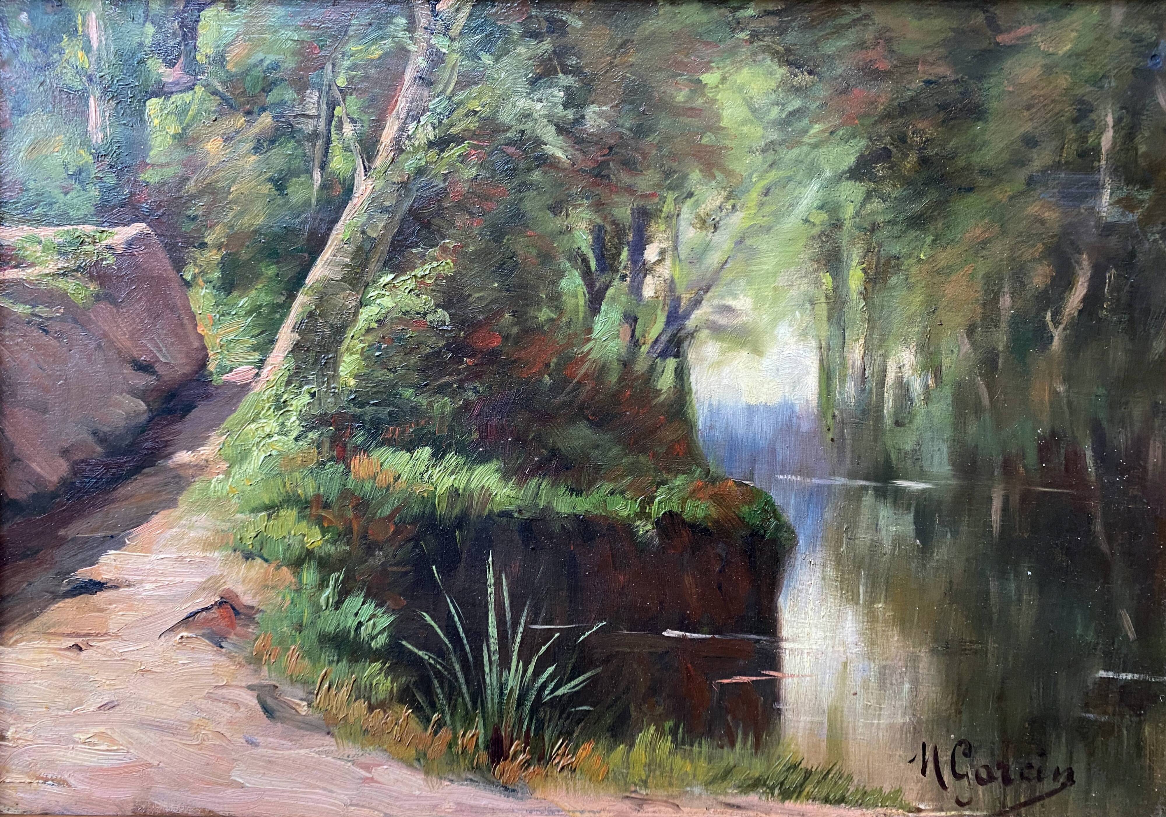 Painting made in oil on wooden panel