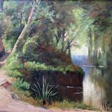 Painting made in oil on wooden panel