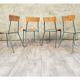 Lot de 4 chaises d'ecole vintage stella