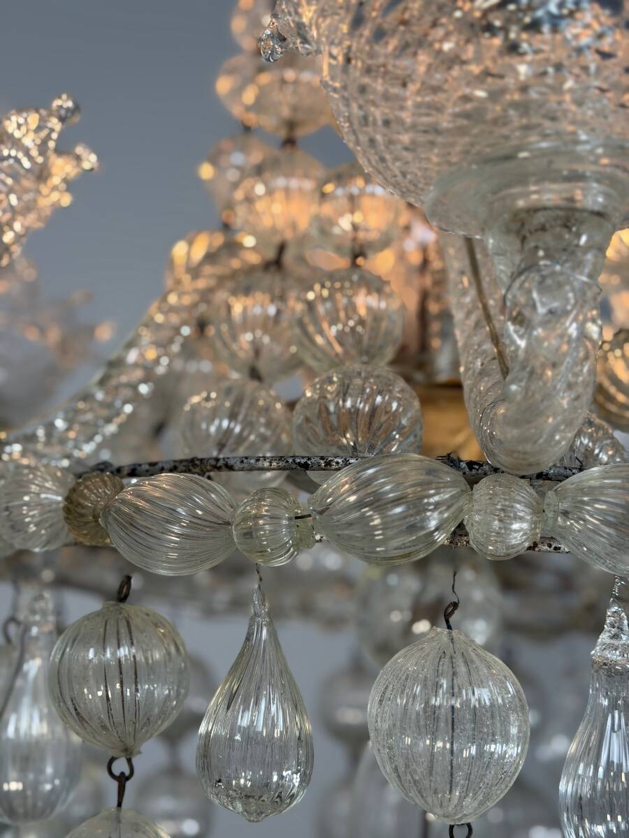 Lustre made of Murano glass beads, Venice around 1900