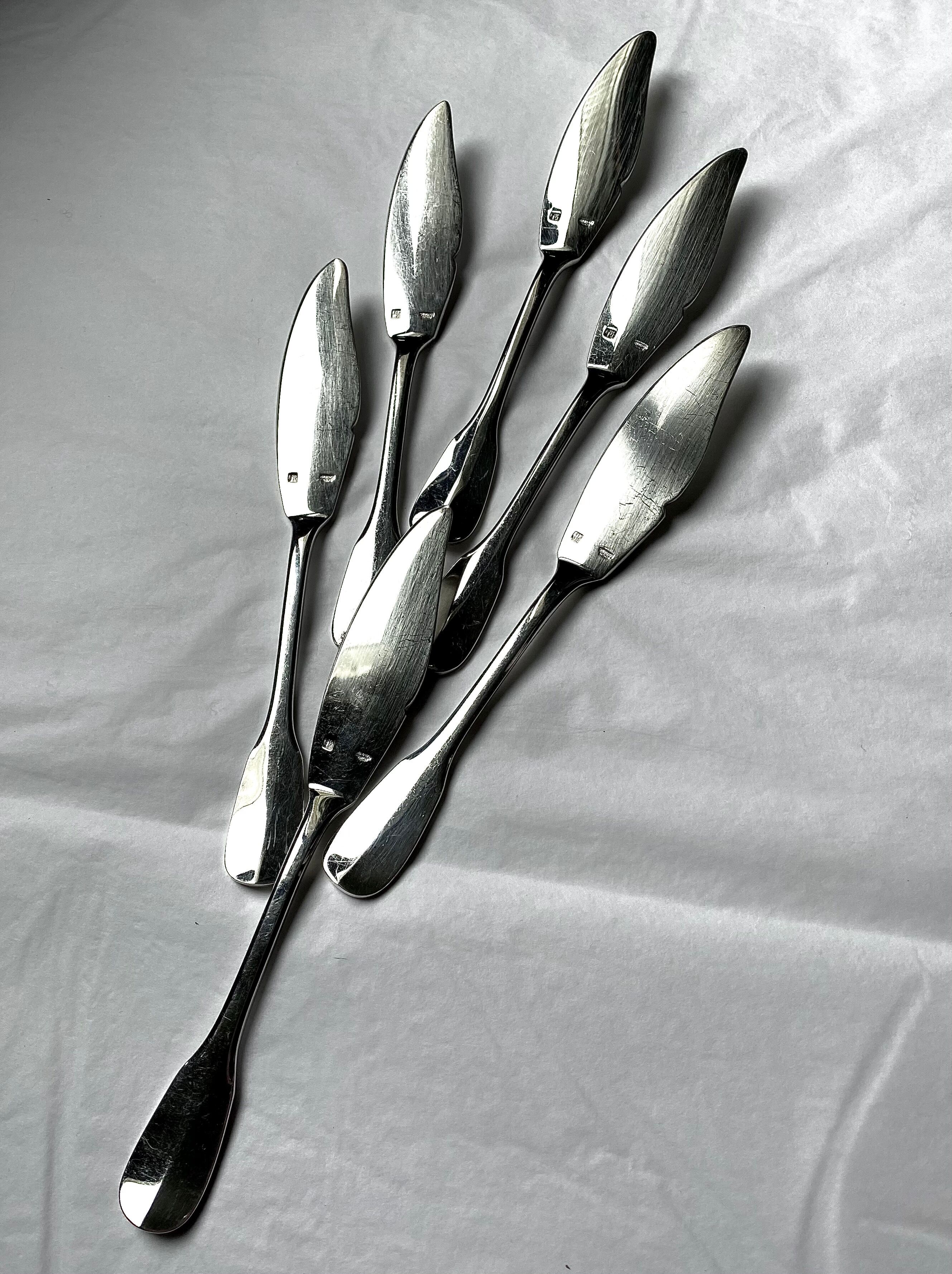 Puiforcat Hermes set of 6 fish knives