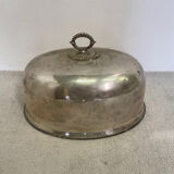 Grande cloche de service en métal argenté XIXe