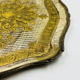 Decorative vintage baroque gold plateau