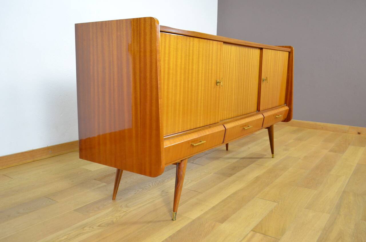Vintage Mahogany Compass Leg Sideboard 1960
