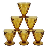 Lot 6 Amber Liqueur Glasses