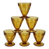Lot 6 Amber Liqueur Glasses
