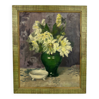 Vintage painting bouquet of flowers
