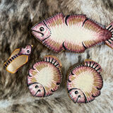 Fish set signed Paul Fouillen