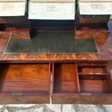 19th century flamed mahogany stepped desk