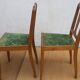 Lot de 2 chaises en bois et velours vert