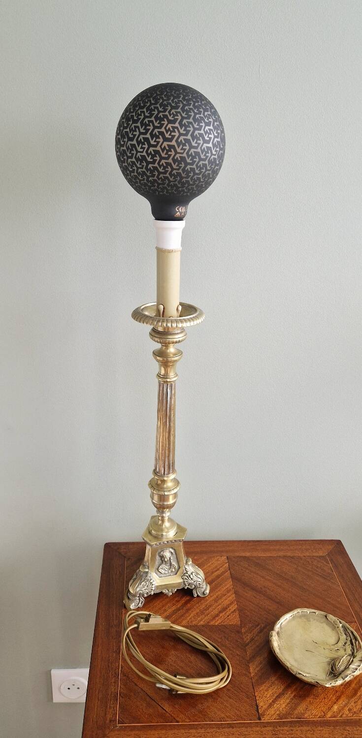 Church candle lamp base, early 20th century