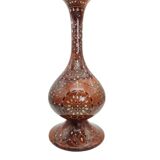 Luxurious Vase in Thuya Wood and Mother-of-Pearl