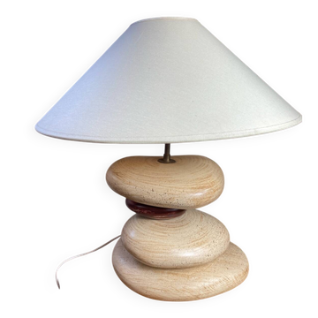 Pebble table lamp, adjustable shade, François Chatain
