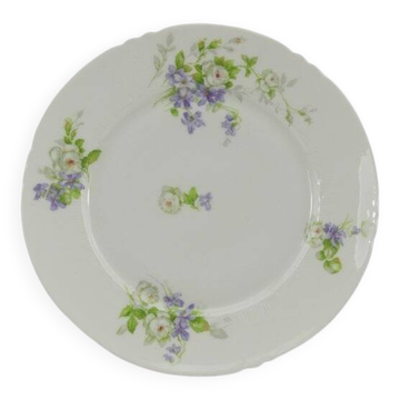 Ancienne assiette à talon en porcelaine de Limoges