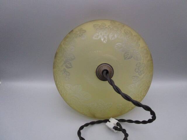 Vintage art deco chandelier signed deveau