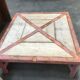 Table basse extérieur industrielle en fer et bois