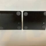 Pair of black metal arched bookends