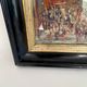 Oil painting "Sicilian Feast" in glass, 19th-century wooden frame.
