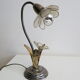 Lampe fleur en laiton et nacre
