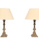 Stunning pair of Rococo Brass table lamps Italy 1920s