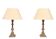 Stunning pair of Rococo Brass table lamps Italy 1920s