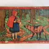 Antique wooden cube puzzle - Illustrations of Perrault's tales - 1920