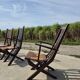 Set 4 vintage Triconfort France adjustible 1960s deckchair