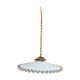 Vintage opaline suspension white wavy threads and gold socket retro firm style