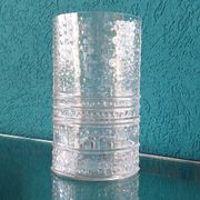 Vintage Structured Glass Vase by Willem Heesen for Leerdam Glass Factory