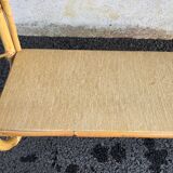 Vintage rattan wall shelf