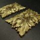 Pair of Louis XVI style ornaments from the 19th century - gilded bronze