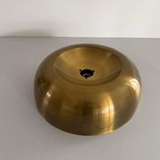 Flush-mounted disc-shaped brass fixture from the mid-century, 1960, Italy.
