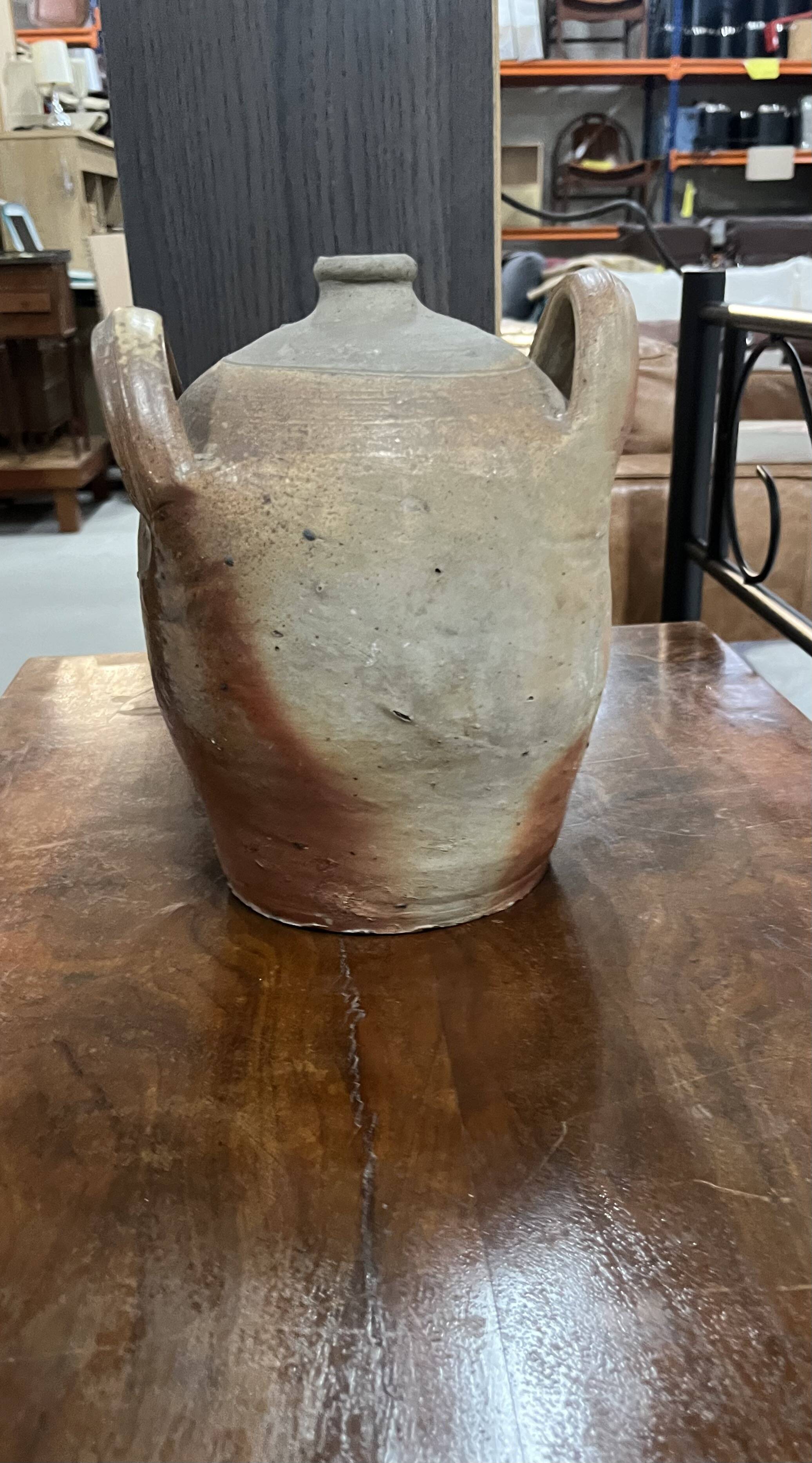 Old large terracotta vinegar pan