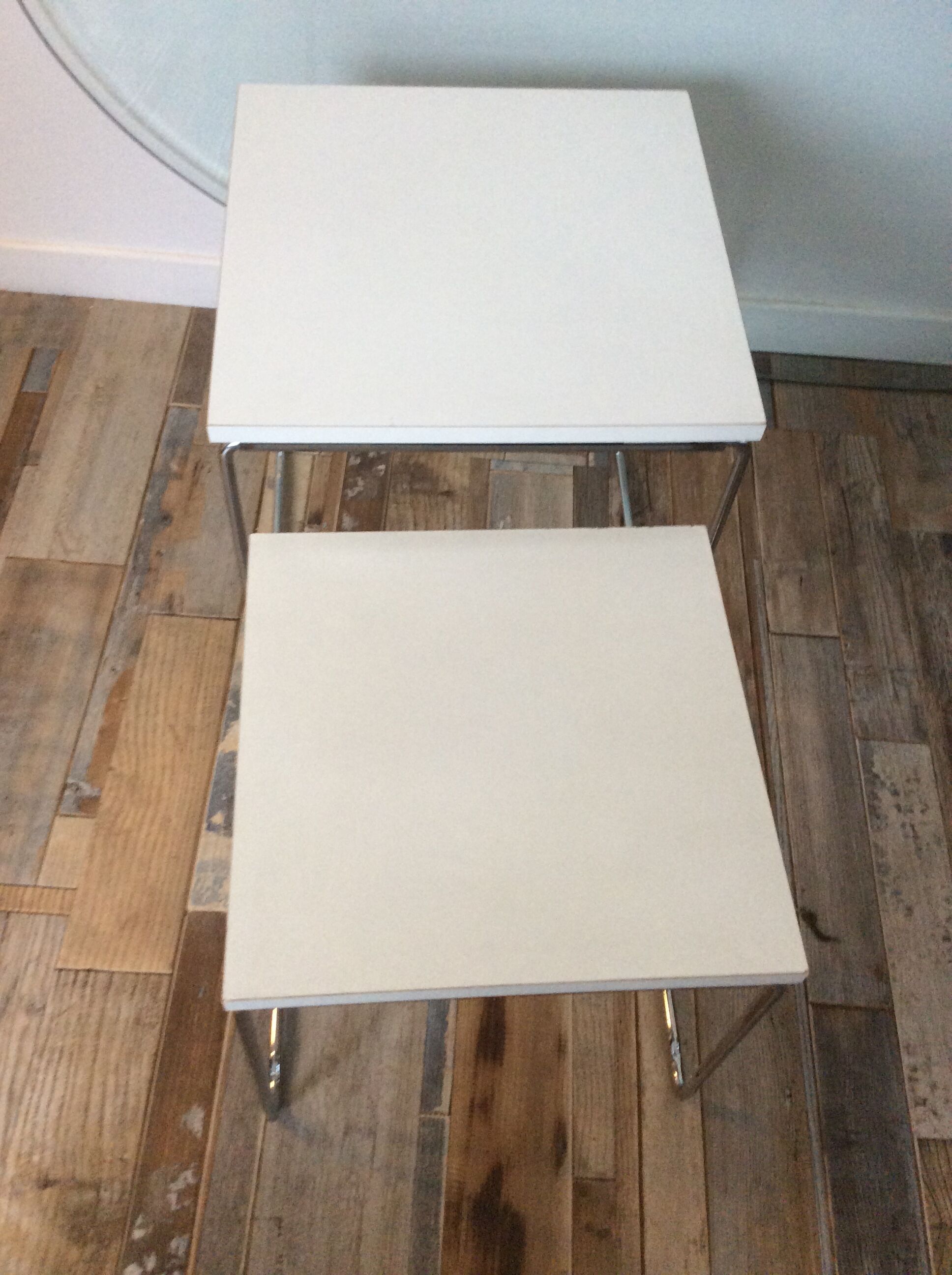 Pair of vintage pull-out tables from the 70s
