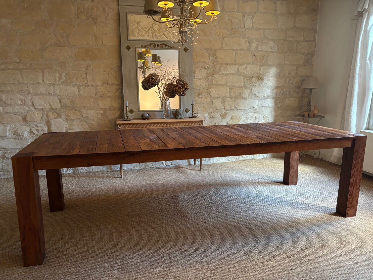 Recycled teak table