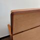 Pair of vintage bedside tables with high backrest in wood - 1970s