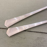 Silver metal salad cutlery, Empire model