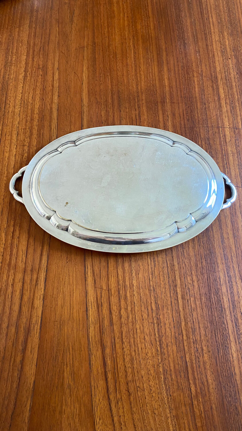 Silver metal tray early twentieth century