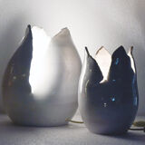 Egg-Shaped Lamps in Ceramic from Fratelli Fanciullacci, 1970s, Set of 2