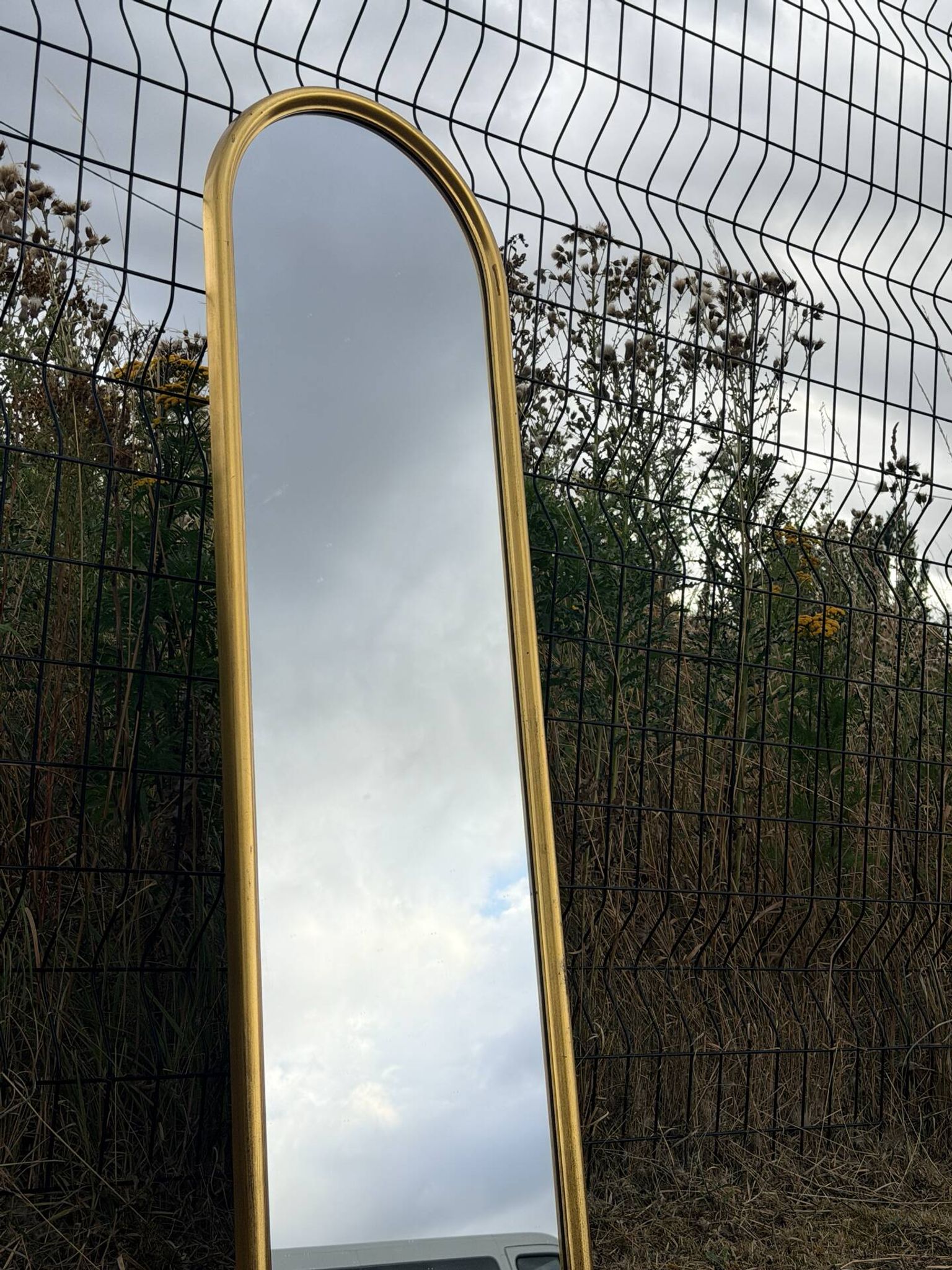 Grand Arched Vintage Mirror Hollywood Regency - Deknudt Edition (Years)
