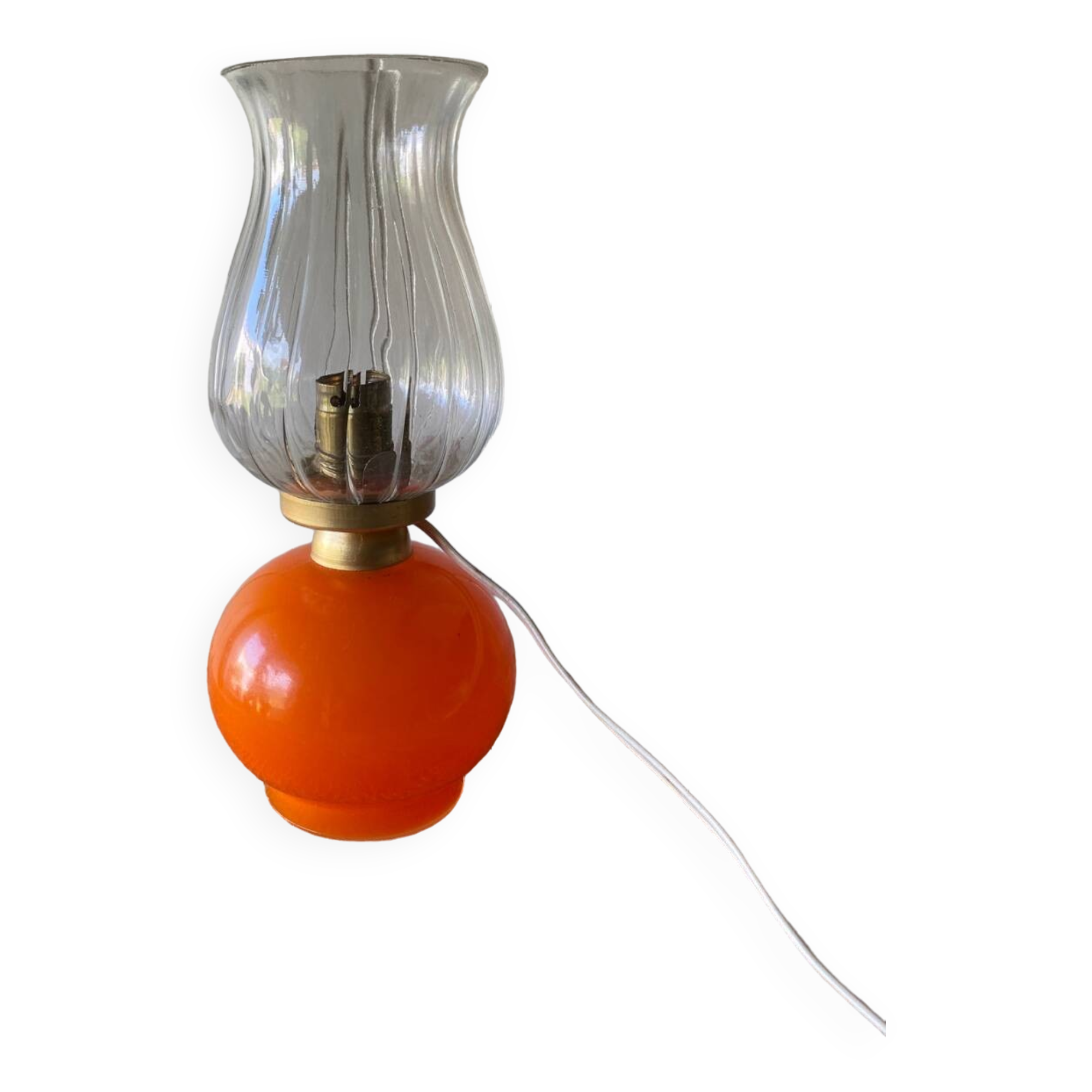 Petite lampe orange vintage