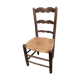 Small old chair wood and straw