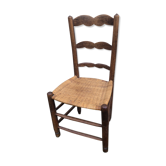 Small old chair wood and straw