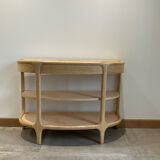 Contemporary console in ash wood.